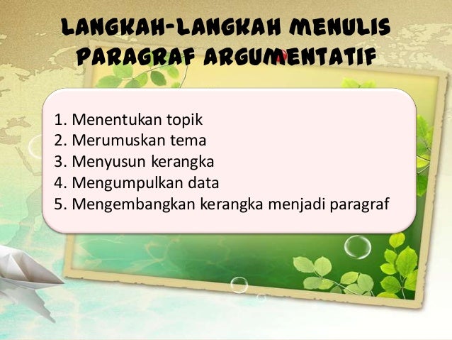 Paragraf argumentatif