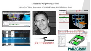 Ecossistema Design Computacional
Adriano “Drico” Ribeiro – Desenvolvedor .NET (VB/C#) & Fundador CONNESSIONI (Betim – Brasil)
 
