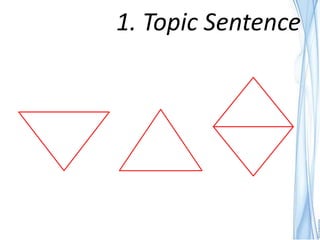 1. Topic Sentence
 