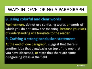 Paragraph Development | PPTX