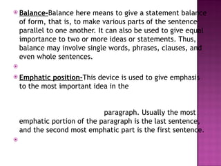Paragraph Development- Techniques and styles | PPT