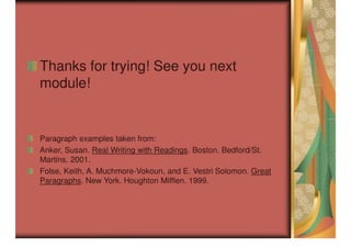 Paragraph & Essay Types