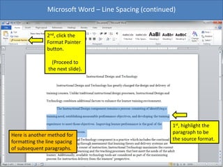 paragraph increase and decrease indent | line &... MS Word - Paragraph Indenting and Line Spacing | PPTX