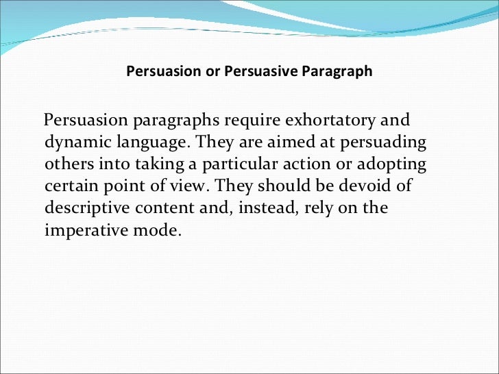 define persuasive paragraph