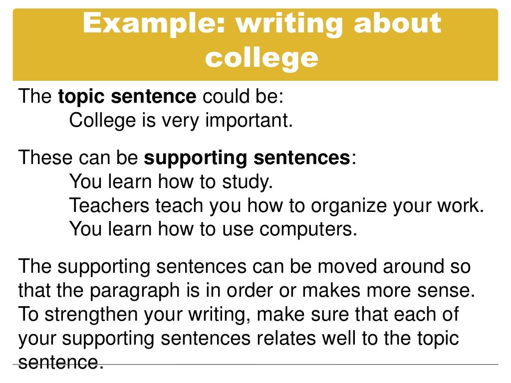 Paragraphs And Topic Sentences