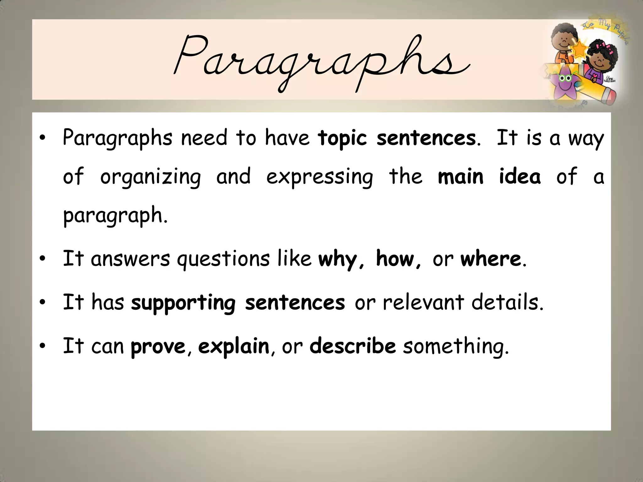 Creative Writing: Paragraphs Lesson | PDF