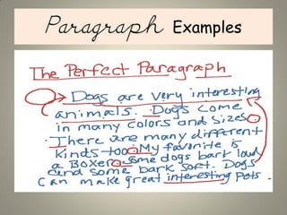 Paragraphical Example Creative Writing: Paragraphs Lesson | PDF