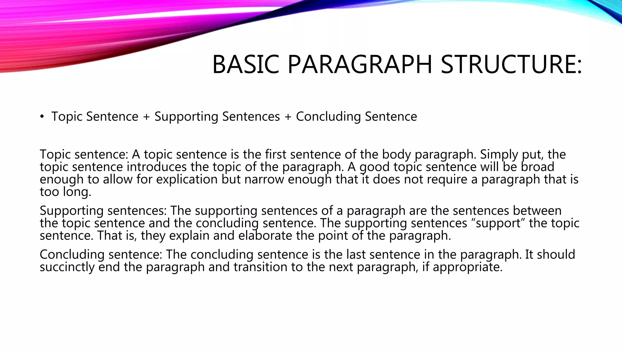 Paragraph Structure And Types PPTX