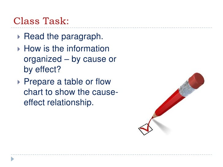 cause and effect paragraph exercise