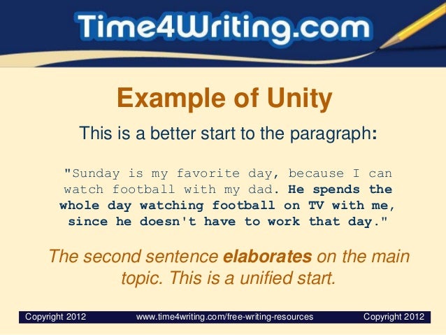 Paragraph unity and coherence