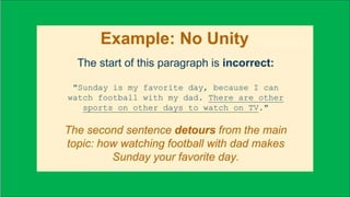 Grammar Paragraph Unity and Coherence.ppt