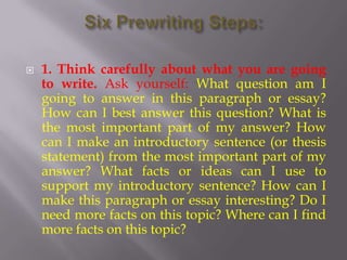Paragraph writing | PPTX