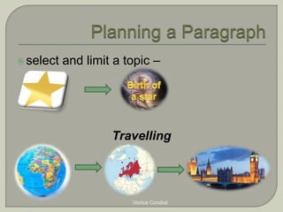 select and limit a topic – 
Travelling 
Viorica Condrat 
 