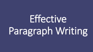 Paragraph writing | PPTX
