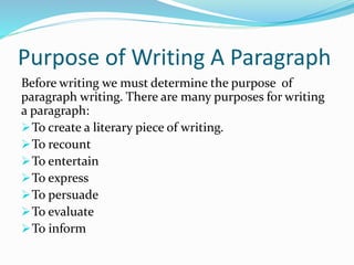 Paragraph writing | PPT