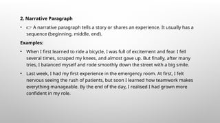 Paragraph Bike Ride Paragraph Writing.pptx is included in th | PPTX