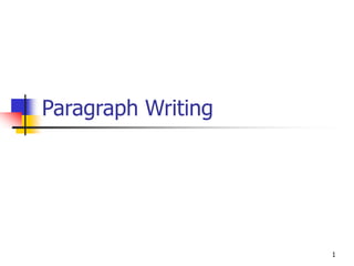 1
Paragraph Writing
 