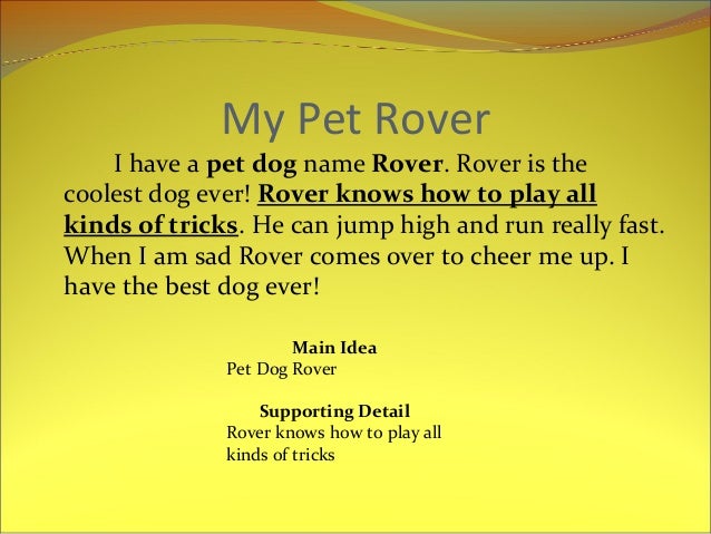Essay writing about my pet dog