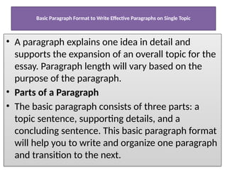Paragraph writing dpt.pptxxxxxcccccccccccc | PPTX