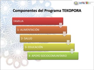 Componentes del Programa TEKOPORAComponentes del Programa TEKOPORA
 