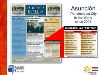 Asunción

The cheapest City
In the World
since 2003

 