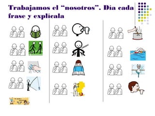 Trabajamos el “nosotros”. Día cada
frase y explícala
 