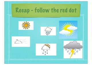 Recap - follow the red dot
 