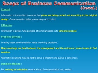 Nature, Scope, Process & Importance of Business Communication ...