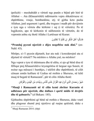 Paralajmërimi i Bësimtarëvë nga Khavarixhët bidaçi | PDF