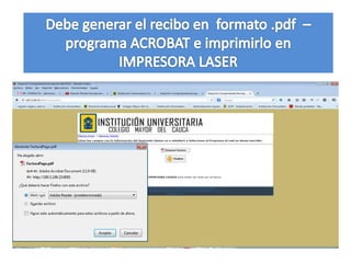 GENERAR FACTURA
Paso
1.2
Programa
ADOBE ACROBAT READER
Abrir Archivo
Se genera un archivo en
formato PDF
 