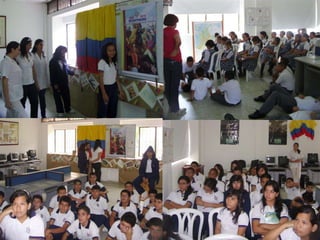 Exhibición de mapas con la evolución del territorio colombiano a través de la historia.