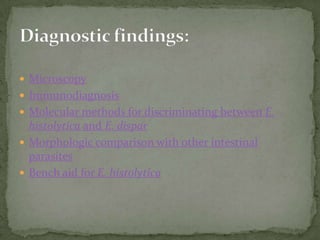 Worldwide, with higher incidence of amebiasis in developing countries.  In industrialized countries, risk groups include male homosexuals, travelers and recent immigrants, and institutionalized populations.Geographic Distribution:
