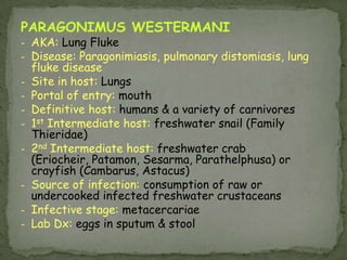 Portal of entry: mouth