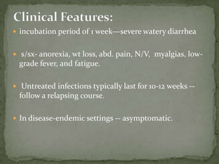 asymptomatic infections <br />severe, life-threatening illness<br />incubation period is an average of 7 days (but can ran...
