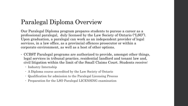 Paralegal diploma programs | PPT