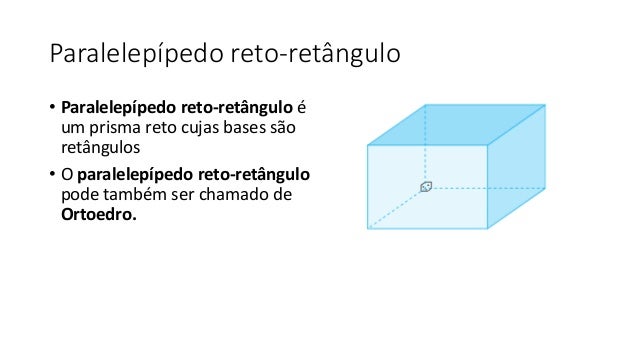 Paralelepípedo reto retângulo