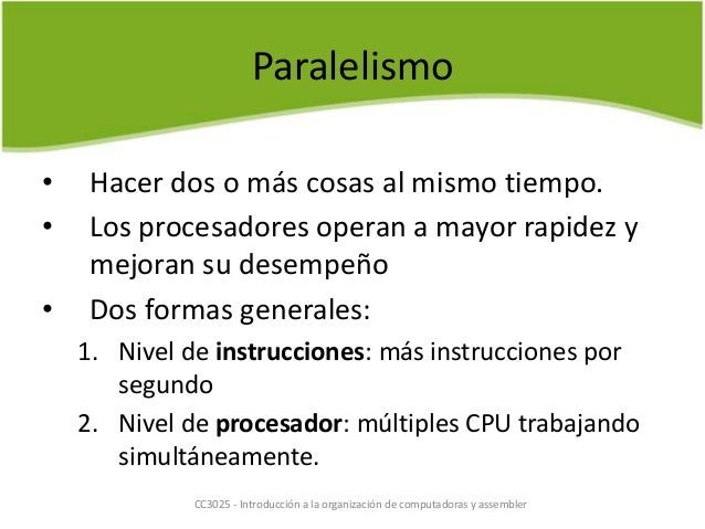 Paralelismo resumen