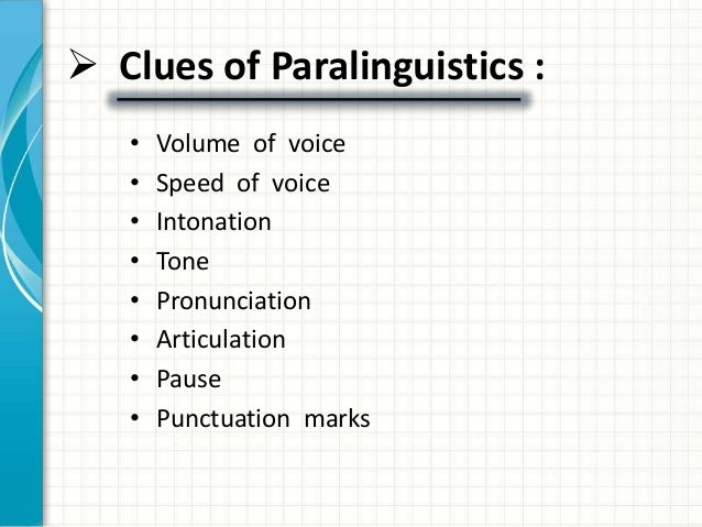 paralinguistics paralinguistics