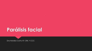 Parálisis facial
Dra Natalia Cantu R1 ORL Y CCC
 