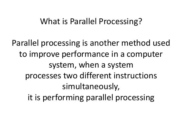 Parallel processing