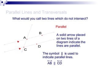 Solid Parallel Parallel Lines with Transversals | PPT