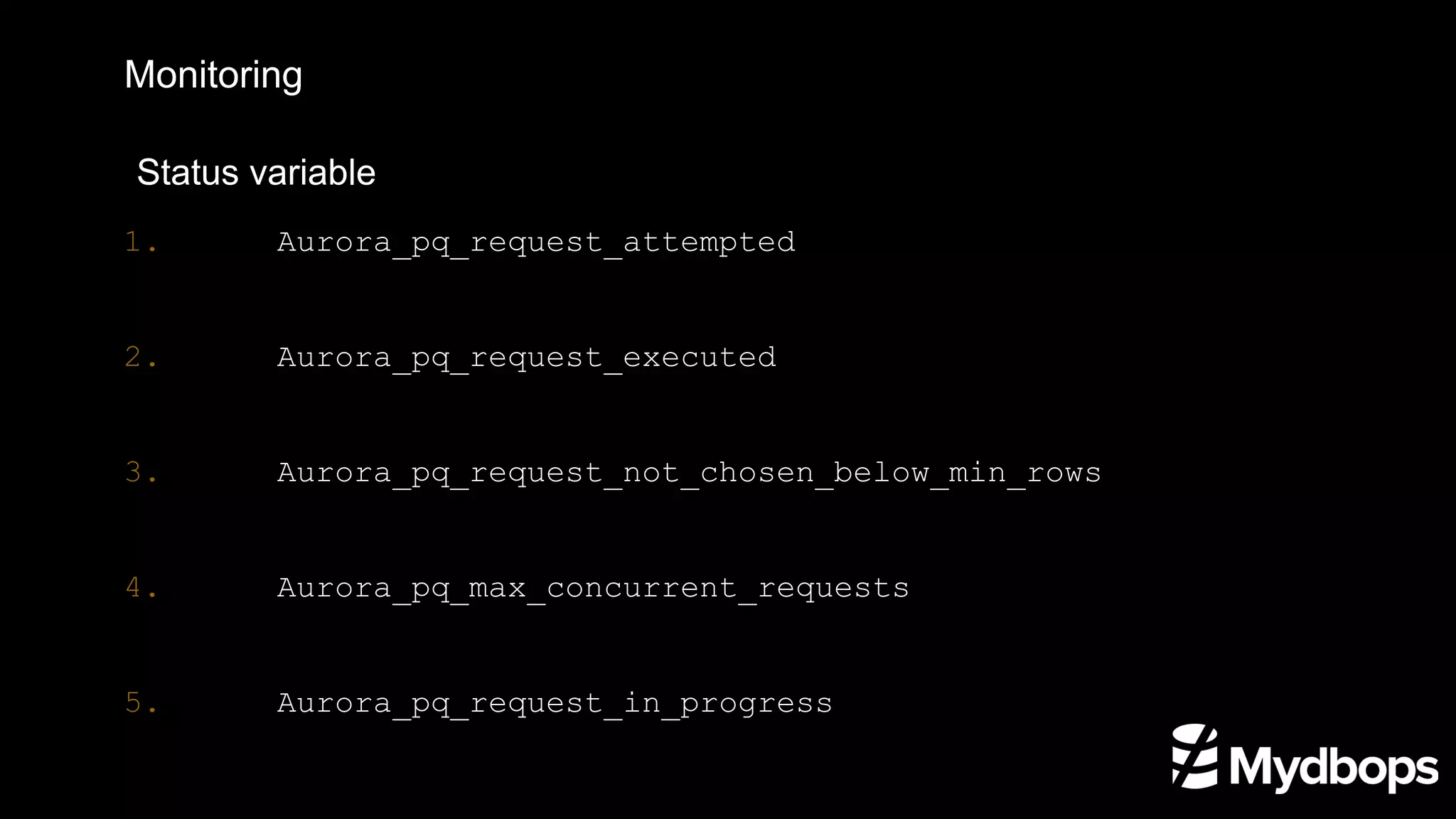 Parallel Query in AWS Aurora MySQL | PPT