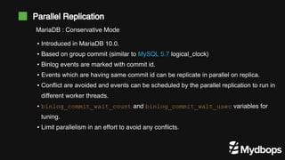 Parallel Replication in MySQL and MariaDB | PDF