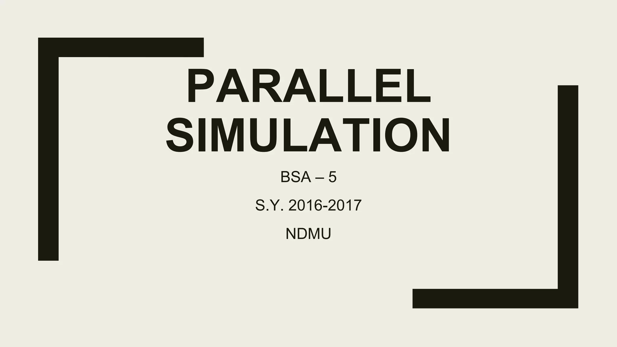 Parallel simulation | PPTX | Computer Software and Applications | Computing