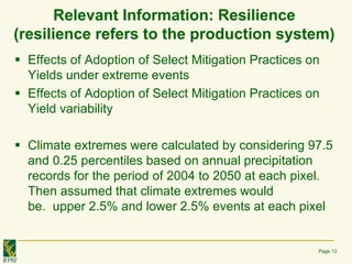 Does Climate Smart Agriculture Lead to Resilience?