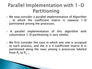 Parallel algorithm in linear algebra | PPT