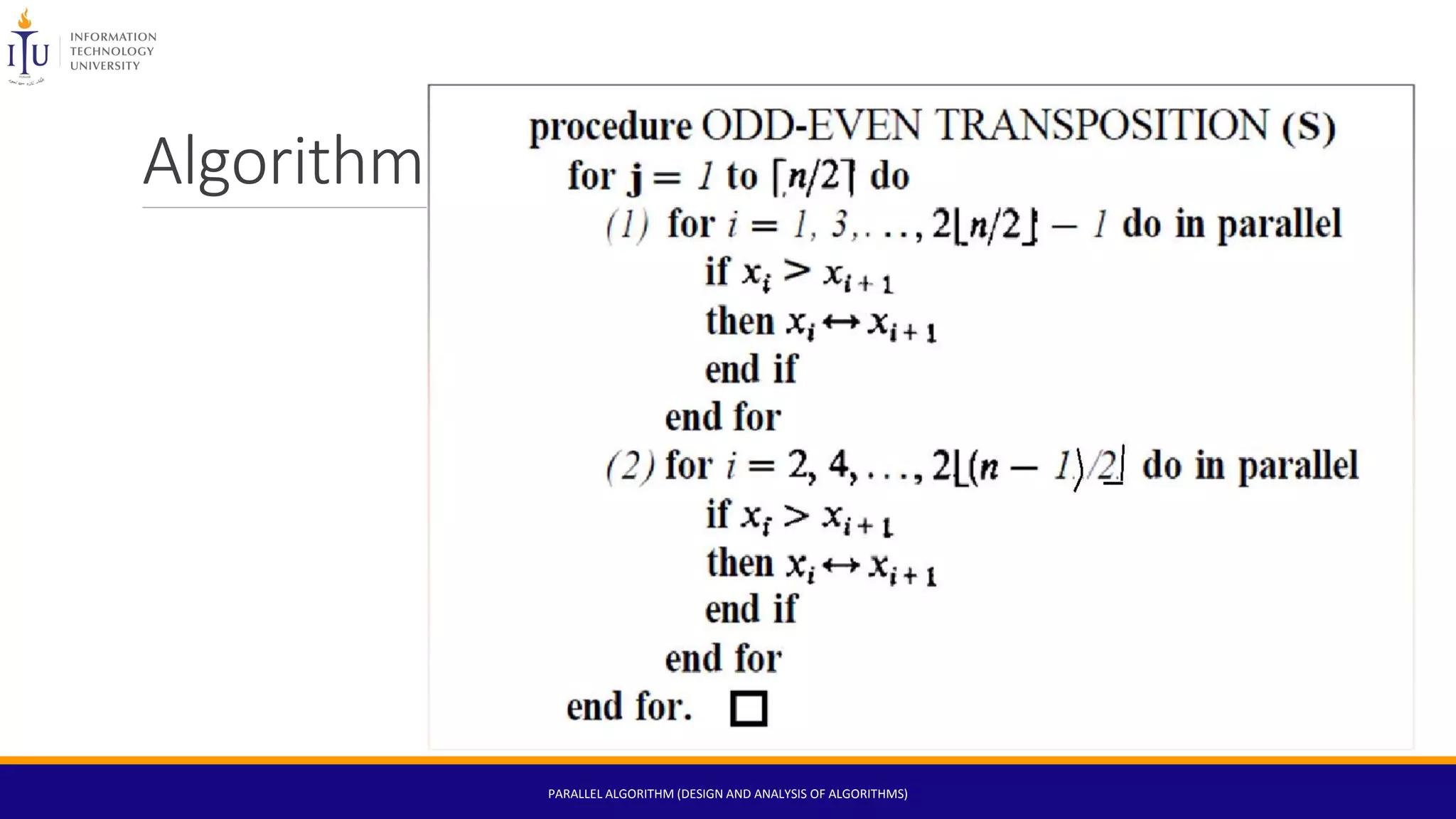 Parallel algorithms | PPTX