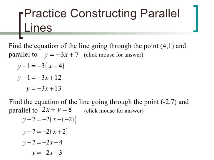 Printables Parallel And Perpendicular Lines Worksheet Answer Key 3 7 slopes of parallel and perpendicular lines answer key lines