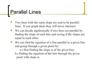Parallel and perpendicular Lines | PPT