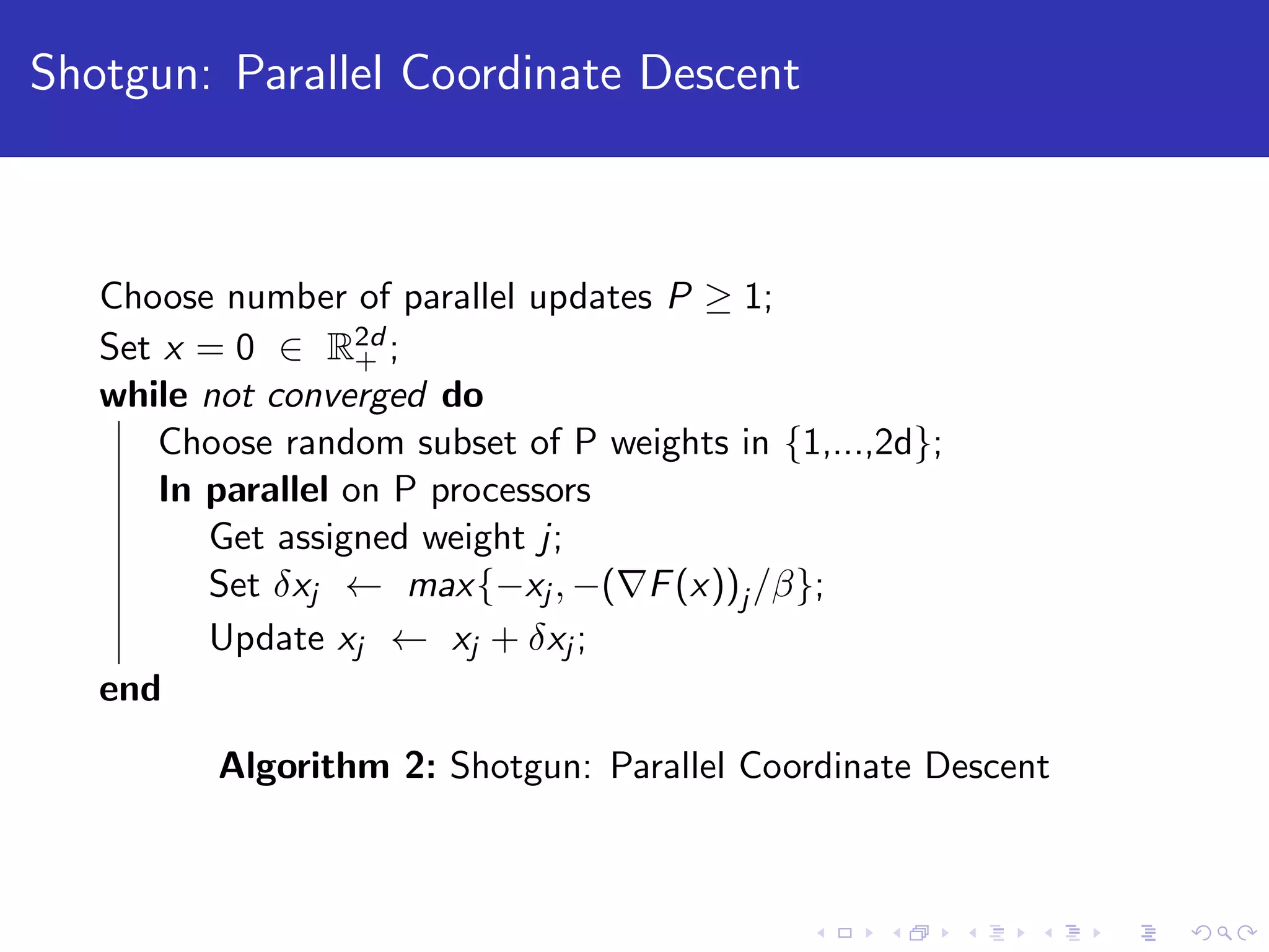 Parallel Coordinate Descent Algorithms | PDF